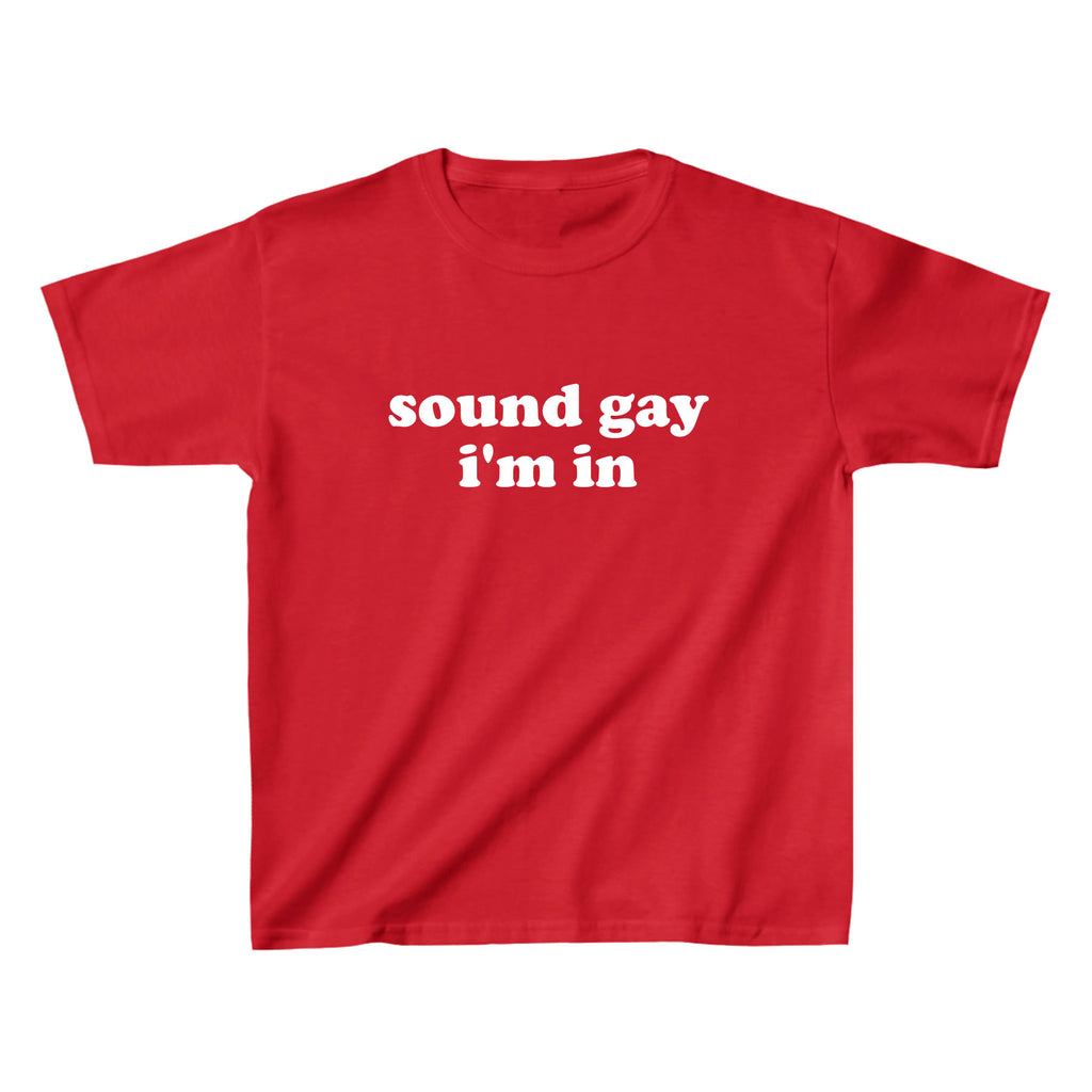 Sounds Gay I'm in Baby Tee - printwithsky