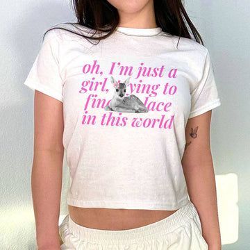 I'm Just A Girl Baby Tee - printwithsky