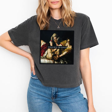 Girls Will Be Girls Judith beheading Holofernes Crop Boxy T-shirt