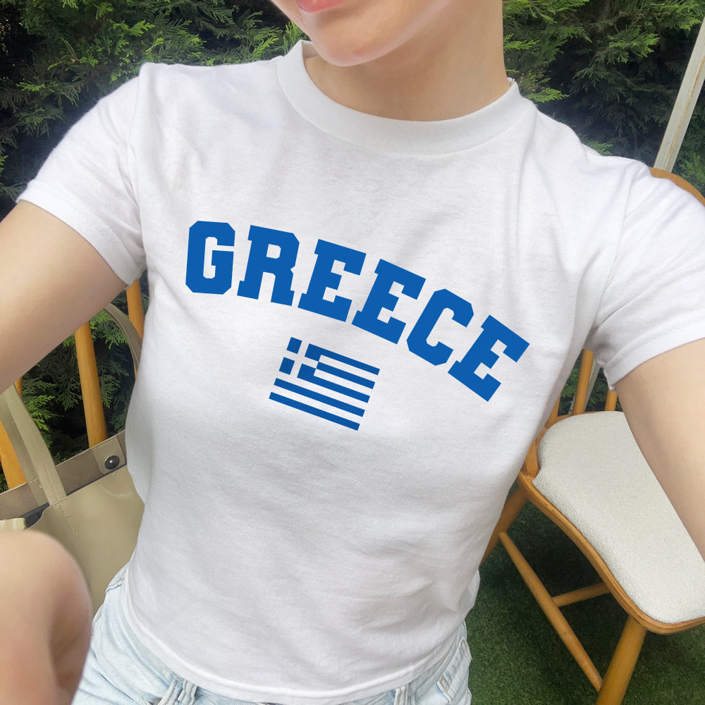Greece Baby Tee - printwithsky