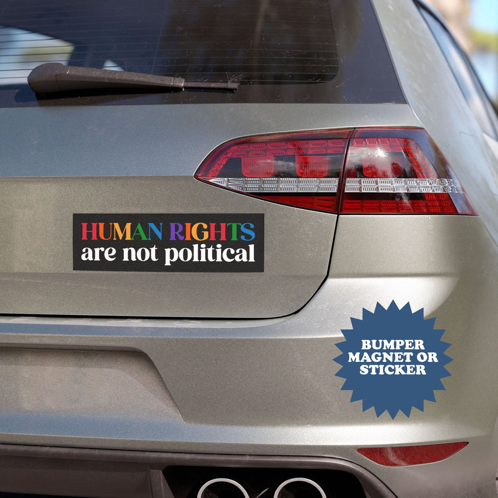 Human Rights Antiracism LGBT Car Magnet - printwithsky