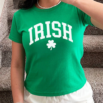 Irish Clover Baby Tee - printwithsky - St Patricks Day Shirt