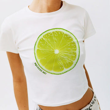 Lime Graphic Baby Tee - printwithsky