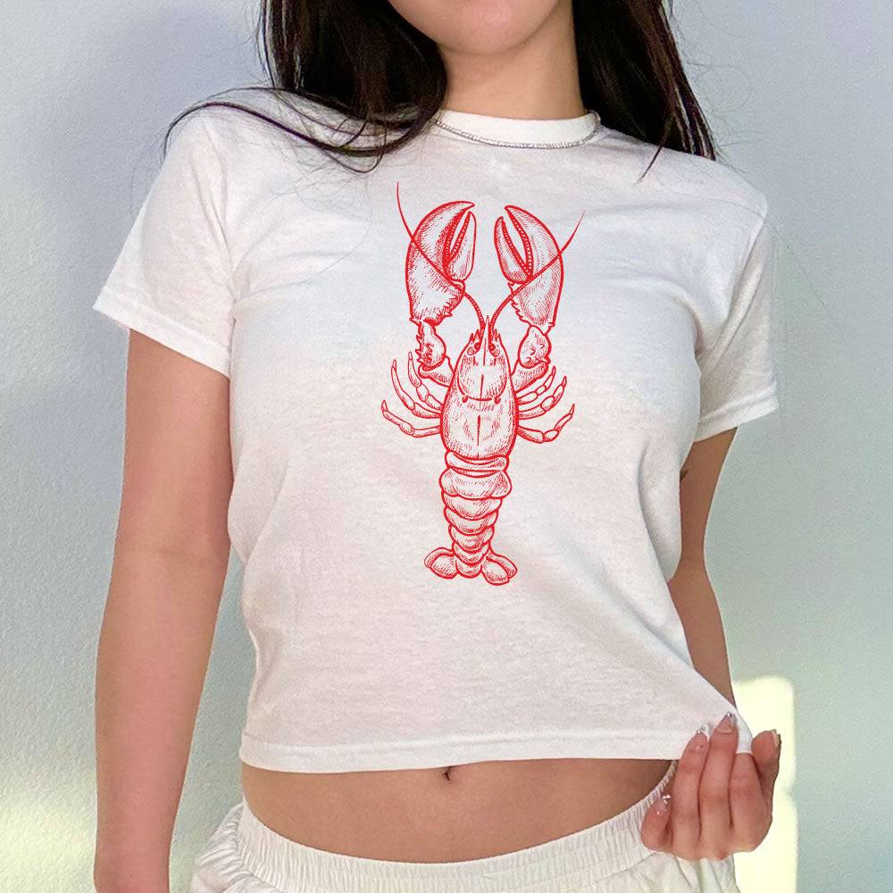 Lobster Graphic Baby Tee - printwithsky
