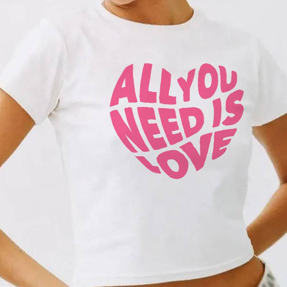 All You Need is Love Baby Tee - printwithsky