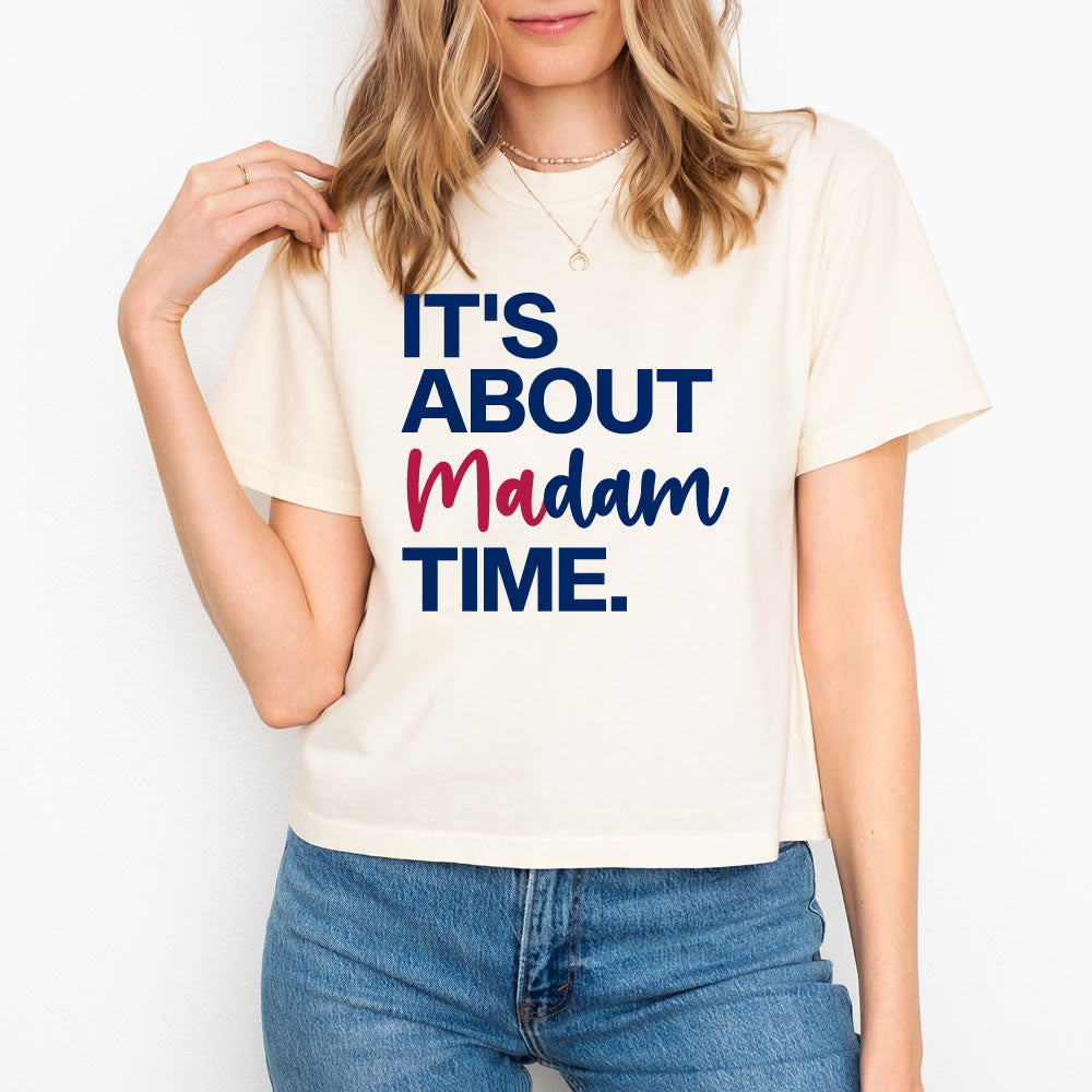 Its About Madam Time Women Crop Top - printwithsky