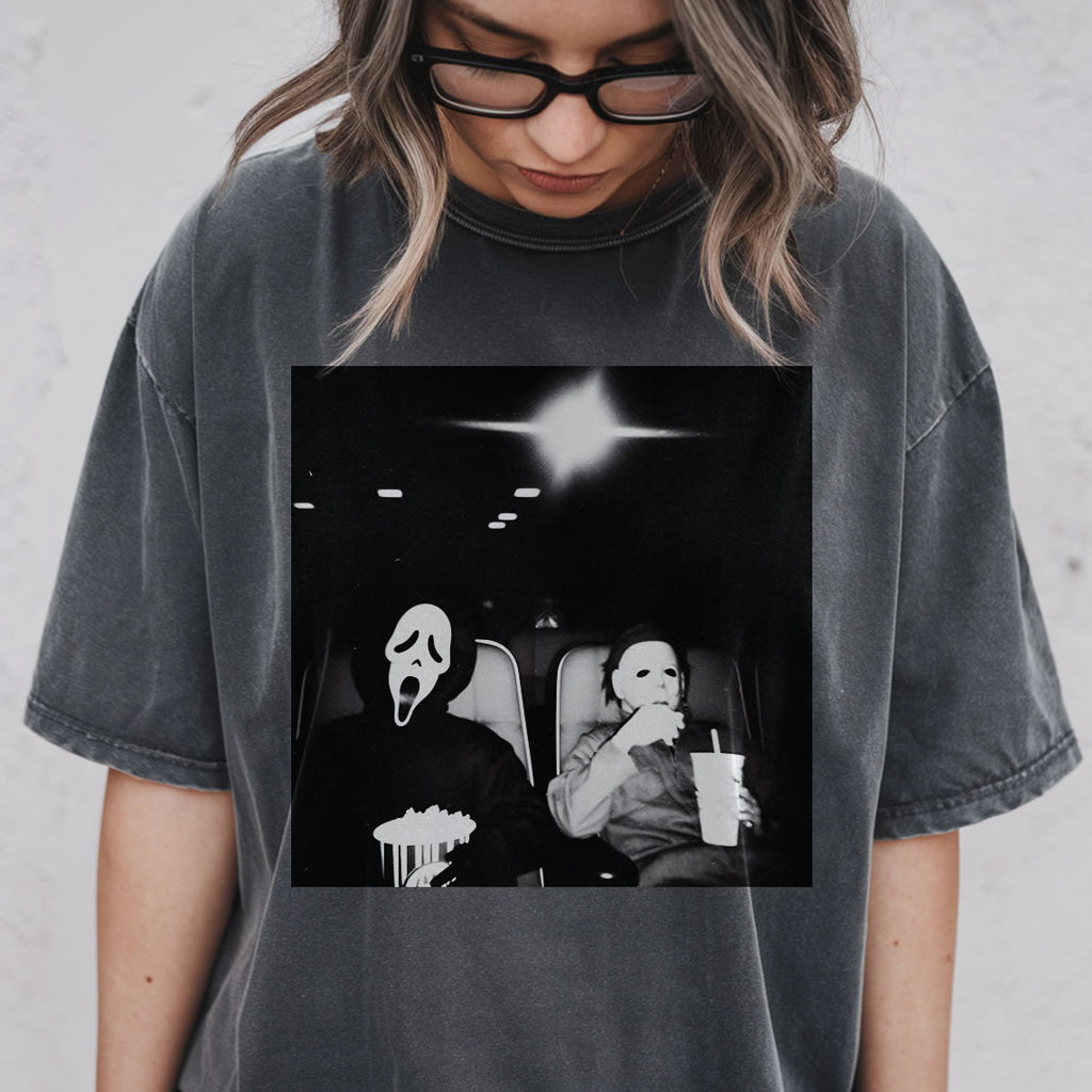 Retro Scream Horror Movie Funny Comfort Colors® Tee - Unisex Scary Movie Shirt