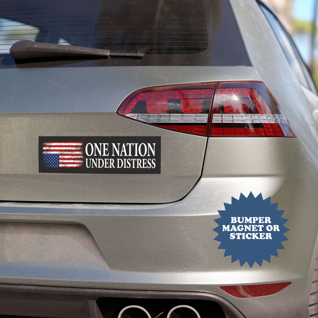 One Nation Under Duress Car Magnet - printwithsky