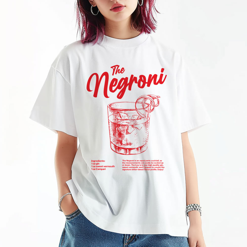 Negroni Cocktail T-shirt - printwithsky