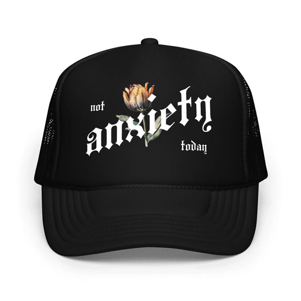 Not Today Anxiety Trucker Hat – Trendy Mental Health Embroidered Cap | Motivational Mesh Snapback