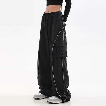 Streetwear Techwear Black Cargo Pants - printwithsky