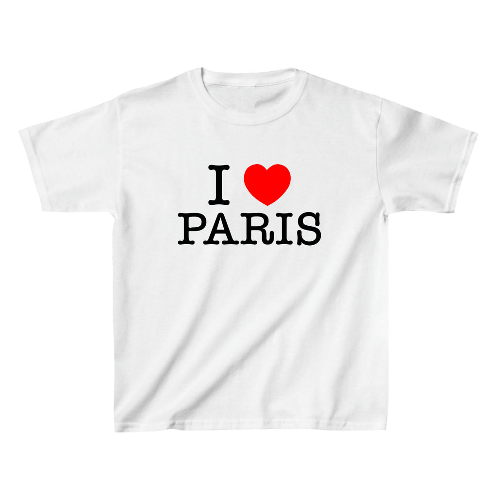 I Love Paris Baby Tee - printwithsky