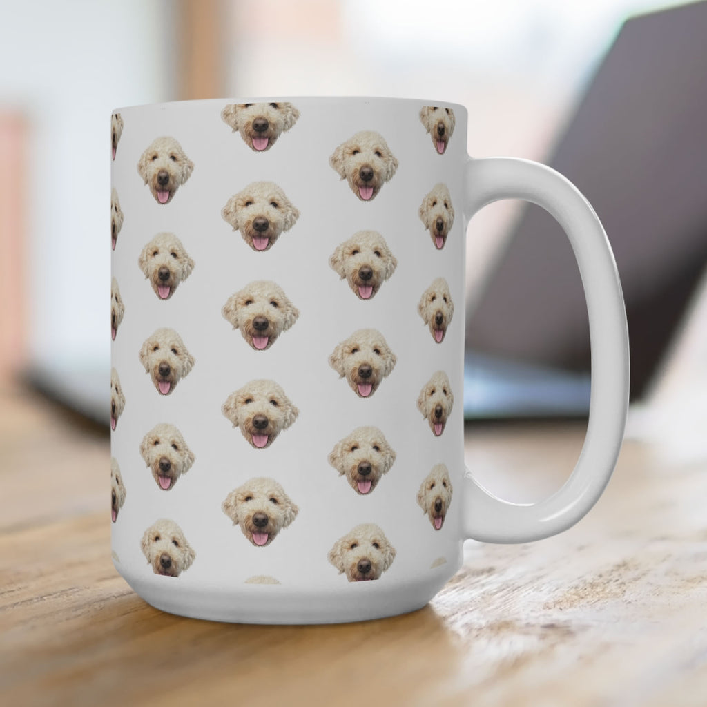 Custom Pet Face Pattern Mug – Personalized Dog & Cat Photo Coffee Cup | Unique Pet Lover Gift