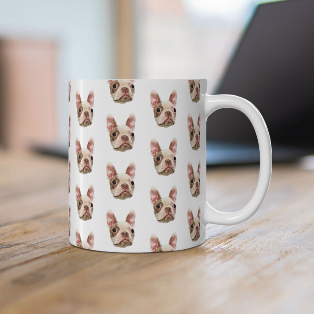 Custom Pet Face Pattern Mug – Personalized Dog & Cat Photo Coffee Cup | Unique Pet Lover Gift