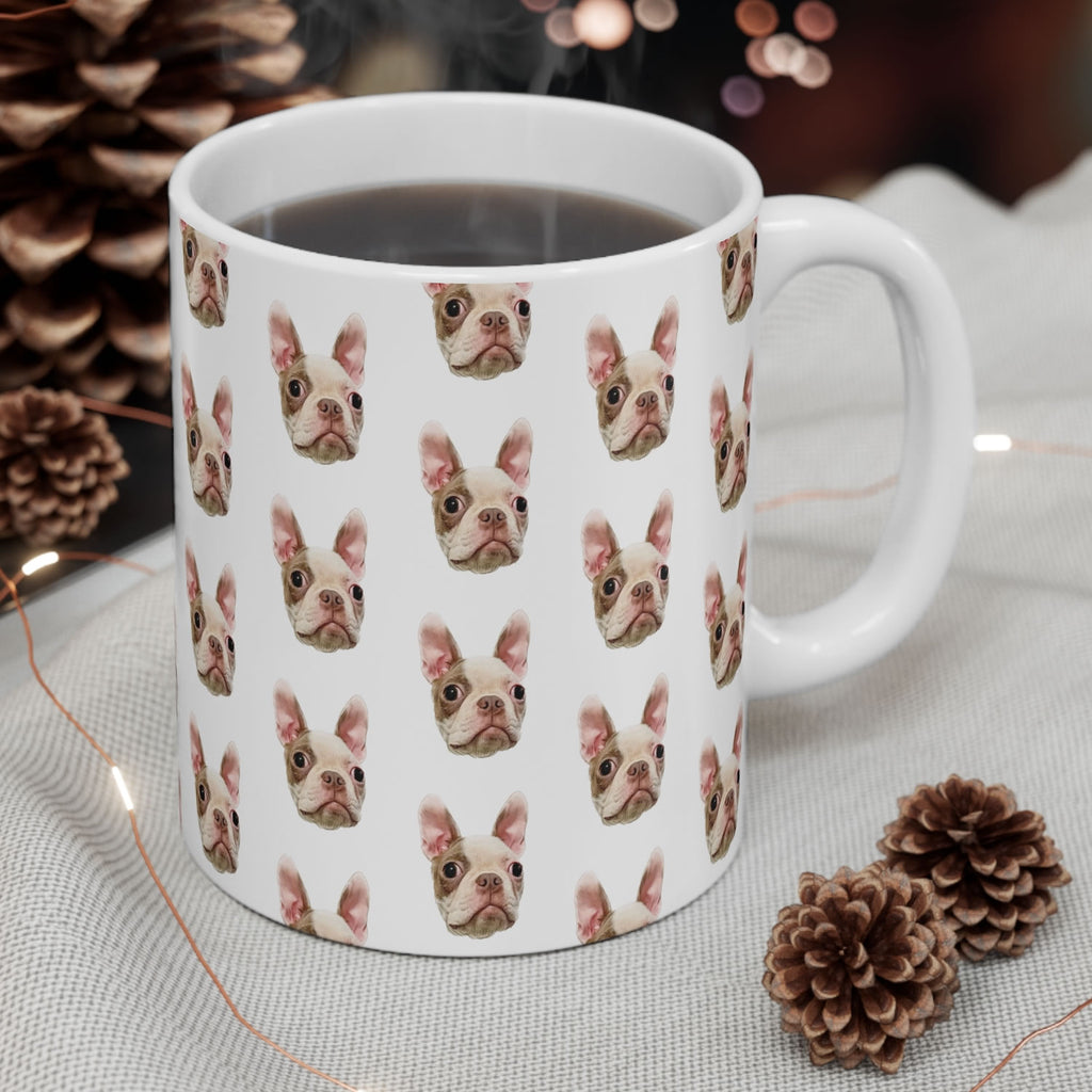 Custom Pet Face Pattern Mug – Personalized Dog & Cat Photo Coffee Cup | Unique Pet Lover Gift