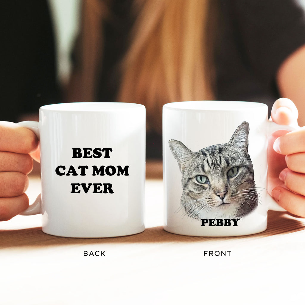 Custom Pet Portrait Mug – Personalized Dog & Cat Coffee Cup | Perfect Gift for Pet Parents
