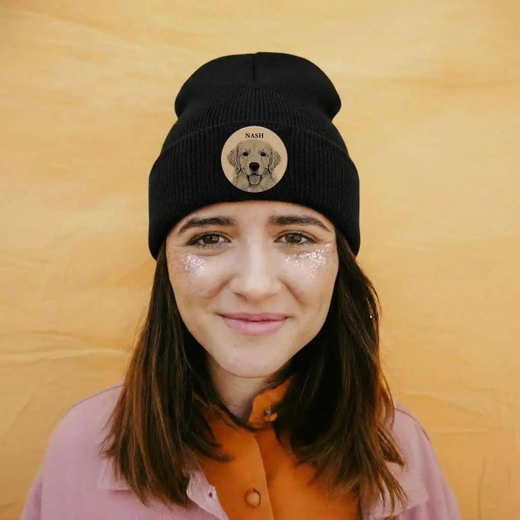 Custom pet portrait beanie