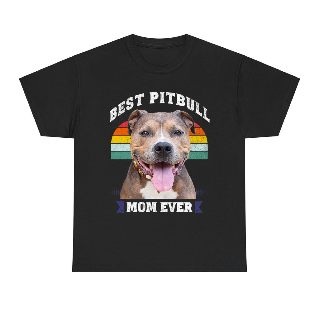 Personalized Pitbull Dog Mom T‑Shirt | Custom Photo Tee Gift