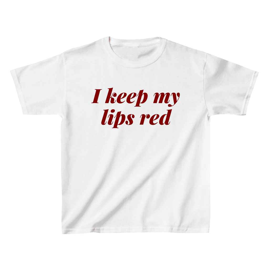 I Keep My Lips Red Baby Tee - printwithsky