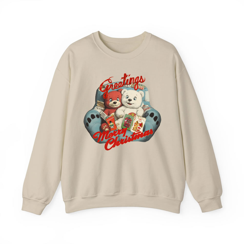 Christmas Bear Retro Graphic Sweatshirt - printwithsky