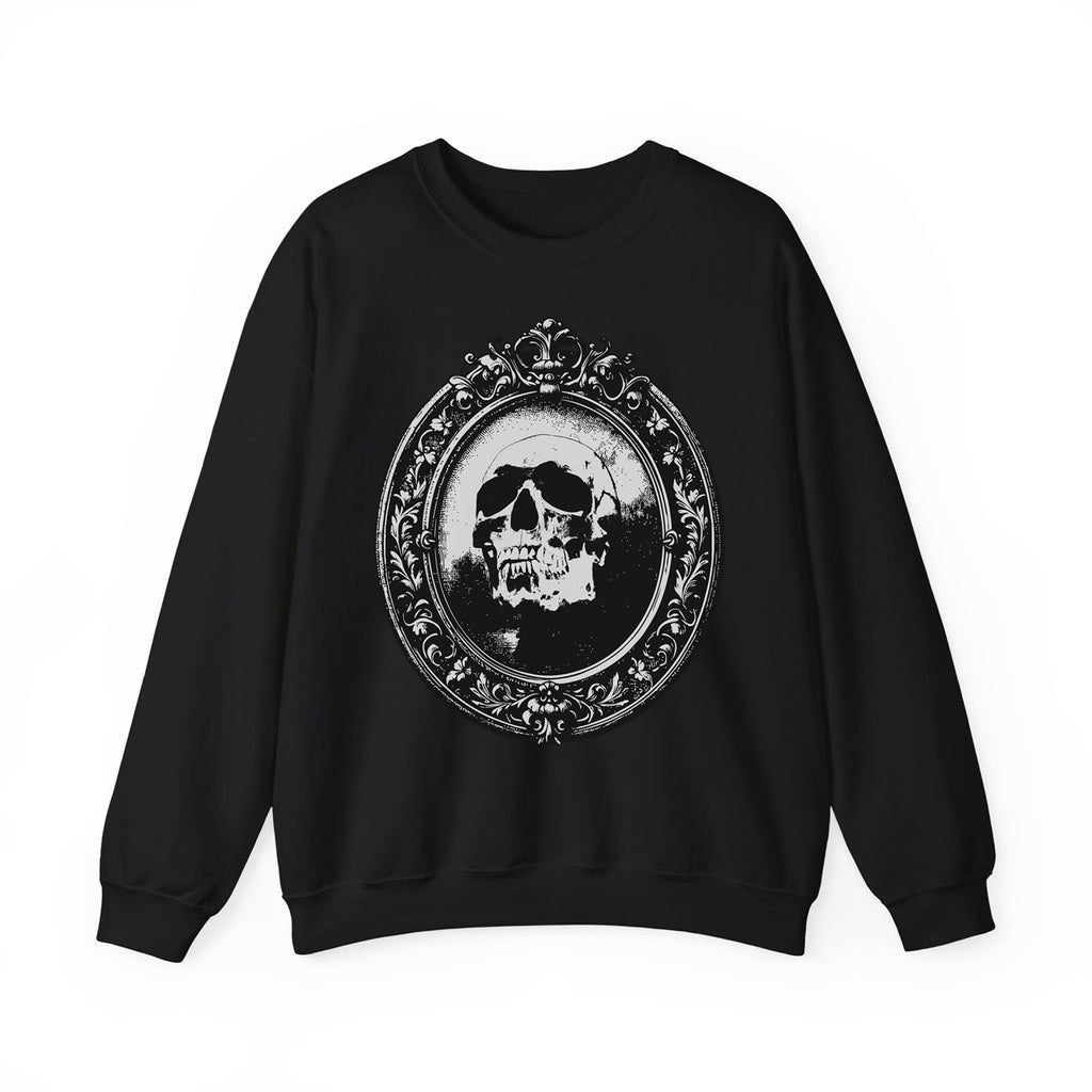 Halloween skull graphic sweatshirt gothic horror pullover