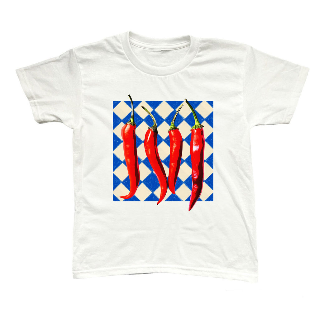 90s Chili Pepper Baby Tee | Retro Y2K Graphic Crop Top for Women