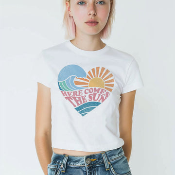 Here Comes the Sun Baby Tee - printwithsky