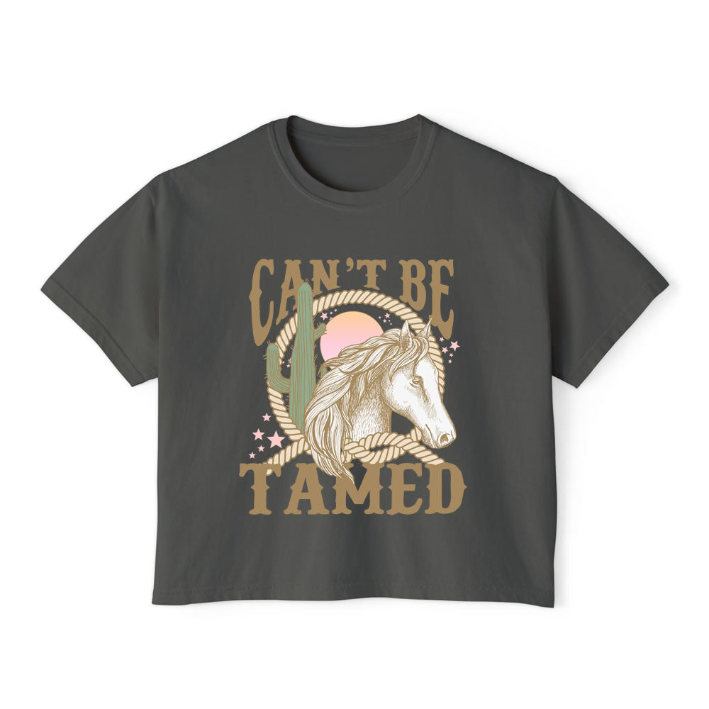 Can't Be Tamed Comfort Colors Boxy T-shirt - printwithsky