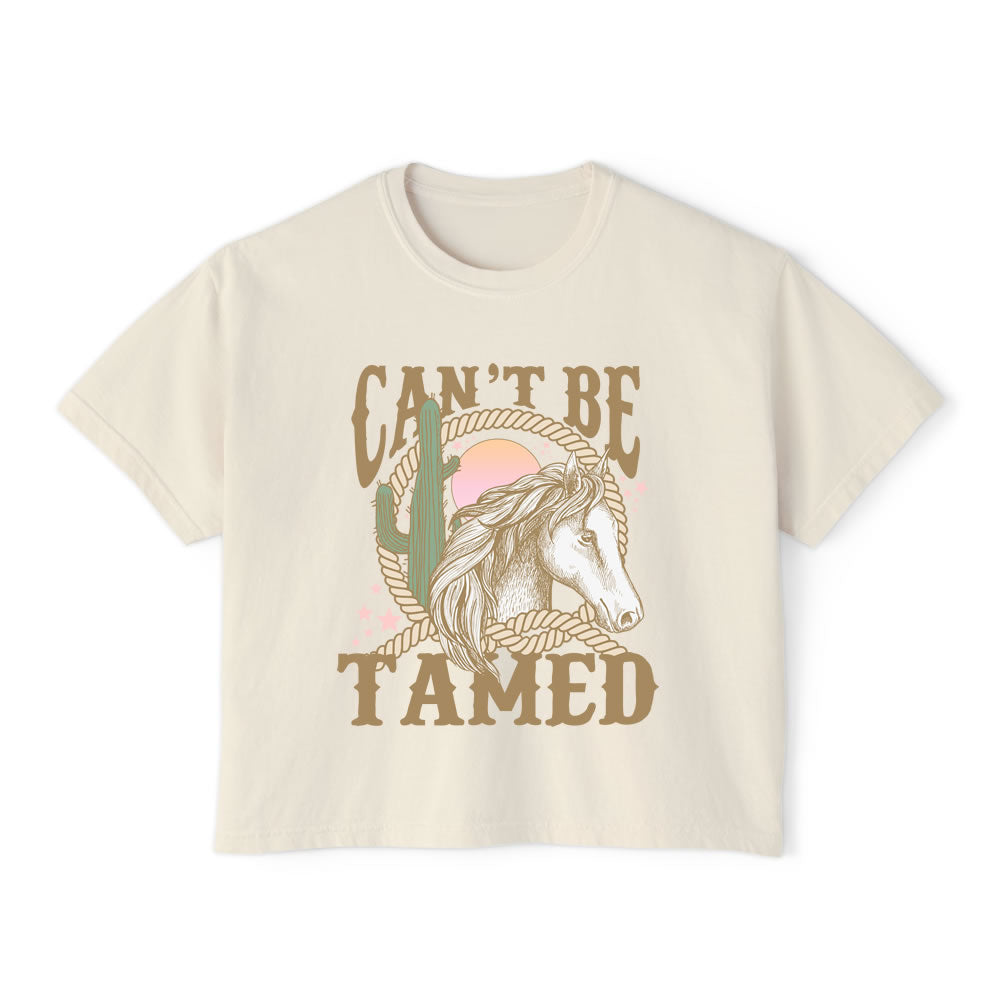 Can't Be Tamed Comfort Colors Boxy T-shirt - printwithsky