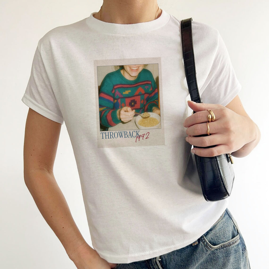 Personalized Throwback Photo Baby Tee | Your memories, your style 