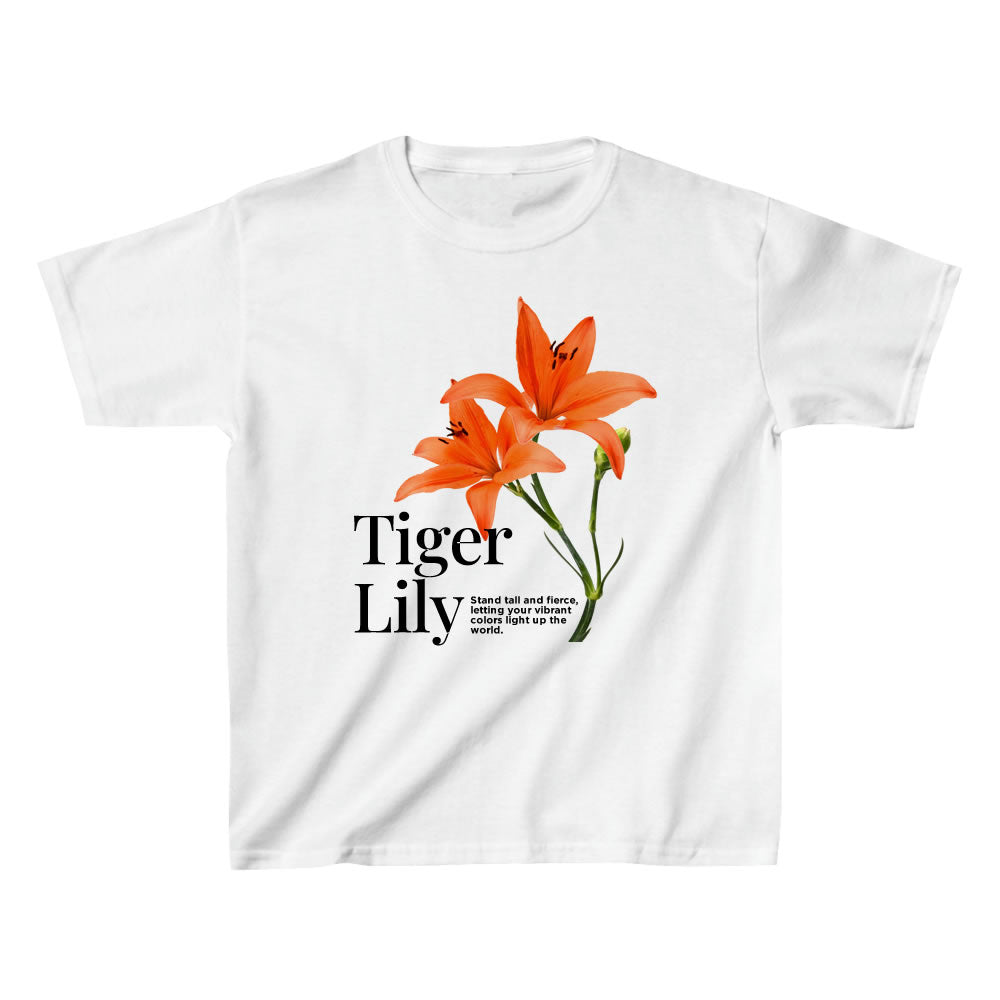 Tiger Lily Graphic Baby Tee - printwithsky 