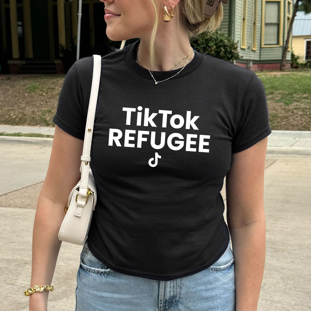 TikTok Refugee Baby Tee - printwithsky