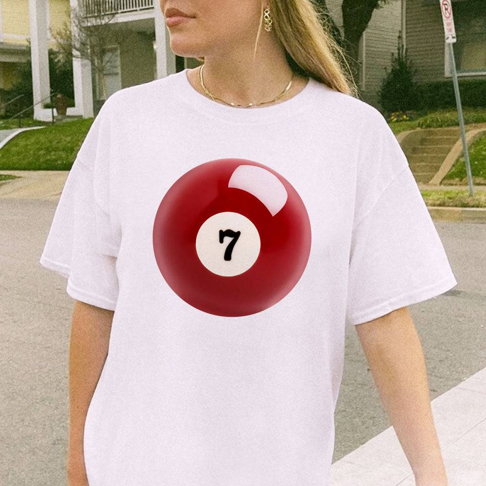 Lucky 7 Ball Unisex T-shirt - printwithsky