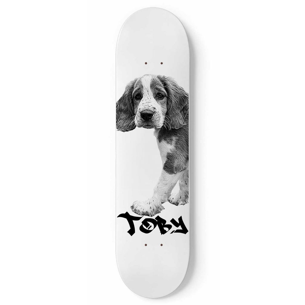 Custom Pet Skateboard Wall Art – Personalized Dog & Cat Portrait on Skate Deck | Unique Custom Pet Gift & Home Decor