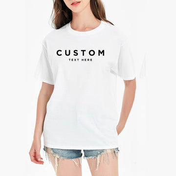 Custom Text Short Sleeve T-shirtprintwithsky