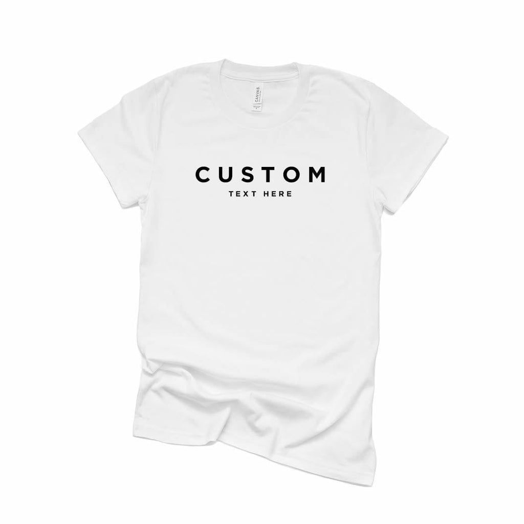 Custom Text Short Sleeve T-shirt - printwithsky