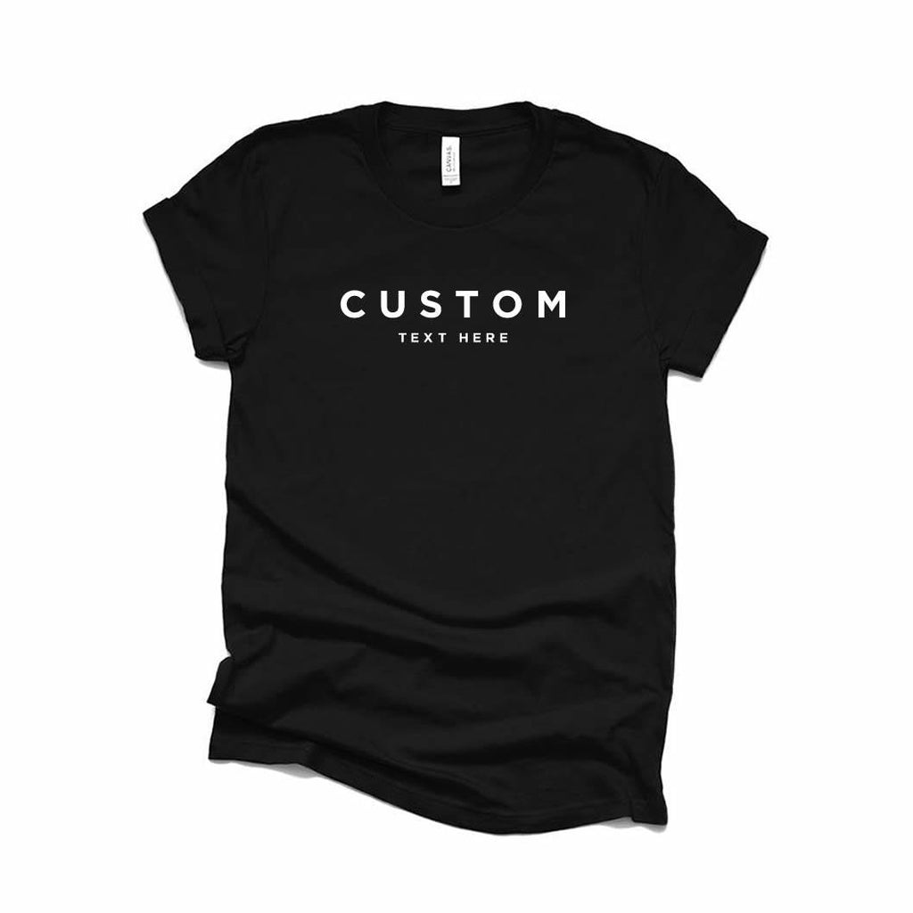 Custom Text Short Sleeve T-shirt - printwithsky