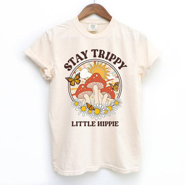 Stay Trippy Little Hippie Short Sleeve T-shirt - printwithsky
