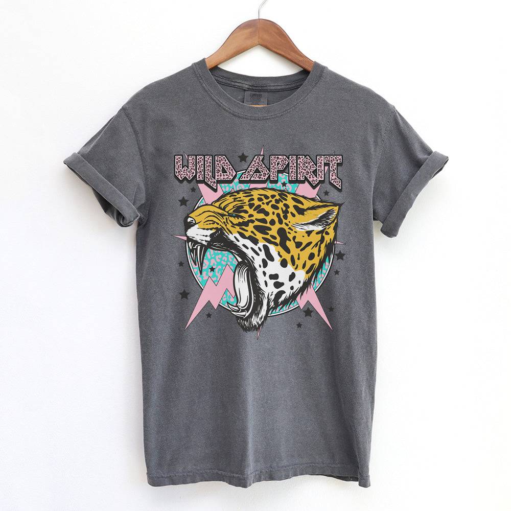 Wild Spirit Leopard Comfort Colors Short Sleeve T-shirt - printwithsky